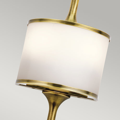 Mona 2 Light Wall Light - Natural Brass