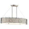 Silver Coral 4 Light Oval Island Light