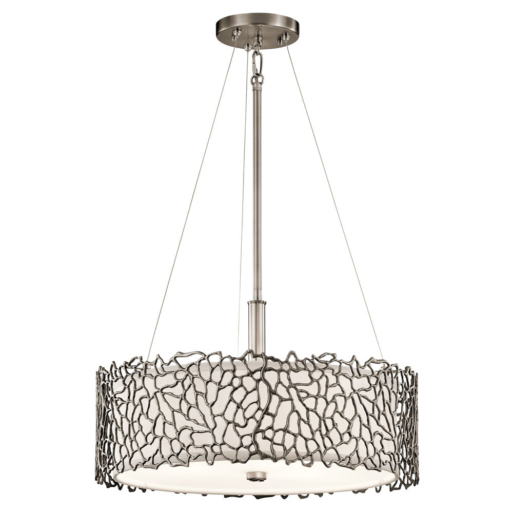 Silver Coral 3 Light Duo-Mount Pendant