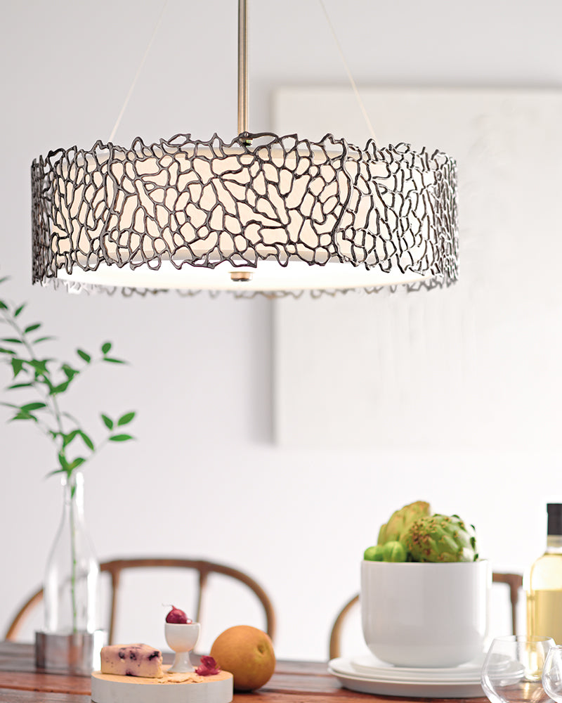 Silver Coral 3 Light Duo-Mount Pendant