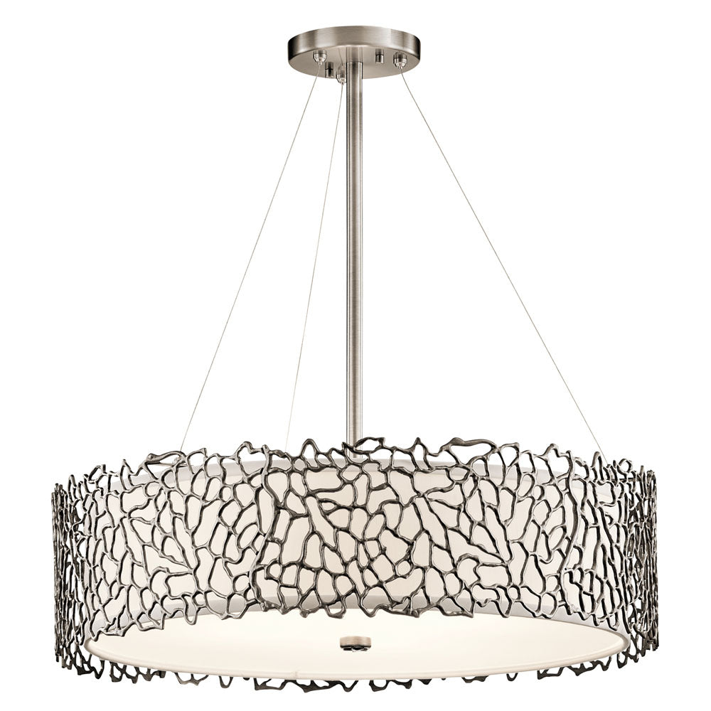 Silver Coral 4 Light Pendant