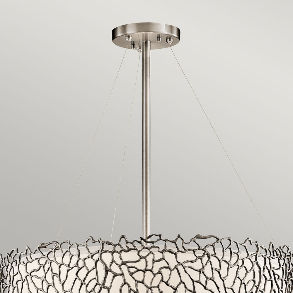 Silver Coral 4 Light Pendant