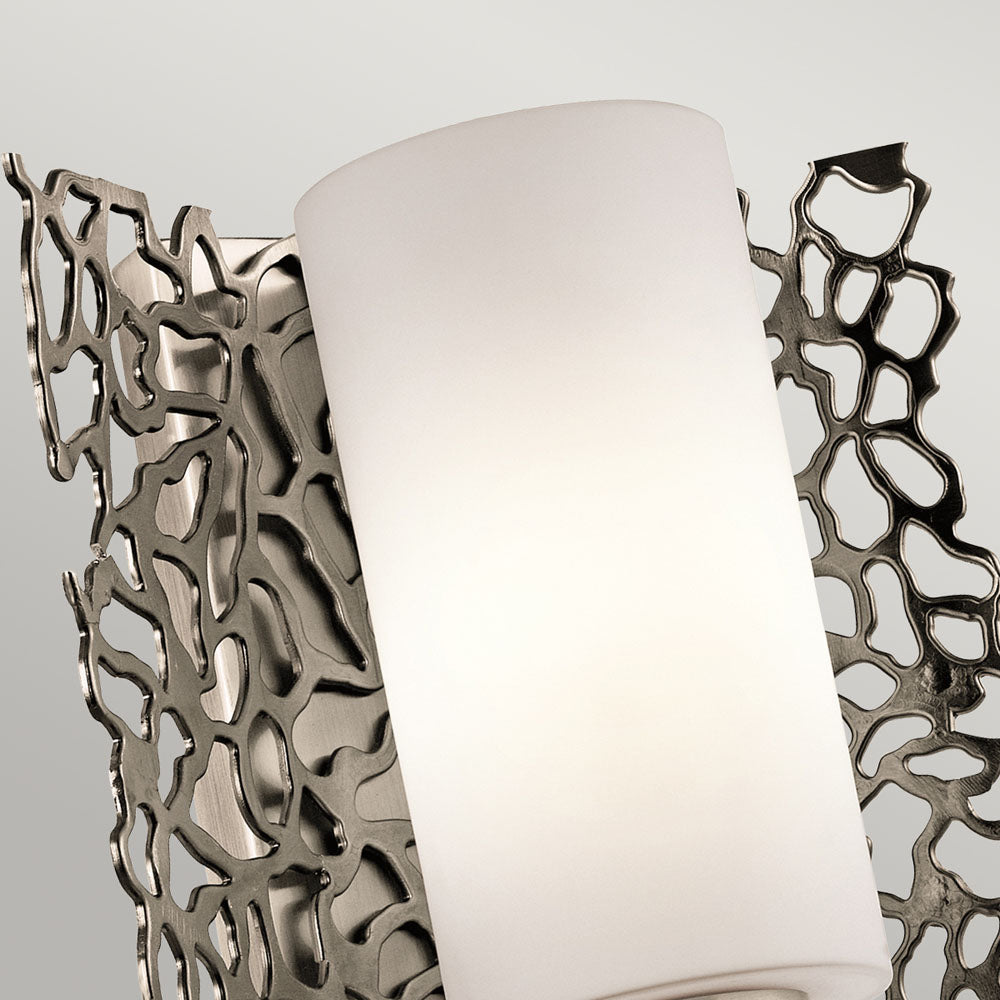 Silver Coral 1 Light Wall Light