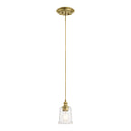 Waverly 1 Light Mini Pendant - Natural Brass
