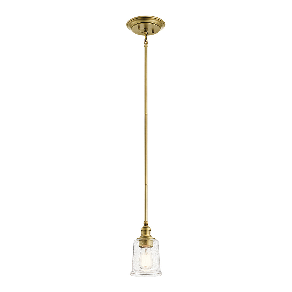 Waverly 1 Light Mini Pendant - Natural Brass