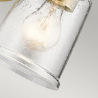 Waverly 1 Light Wall Light - Natural Brass