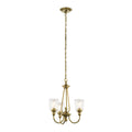Waverly 3 Light Chandelier - Natural Brass