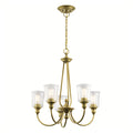 Waverly 5 Light Chandelier - Natural Brass