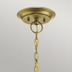 Waverly 5 Light Chandelier - Natural Brass