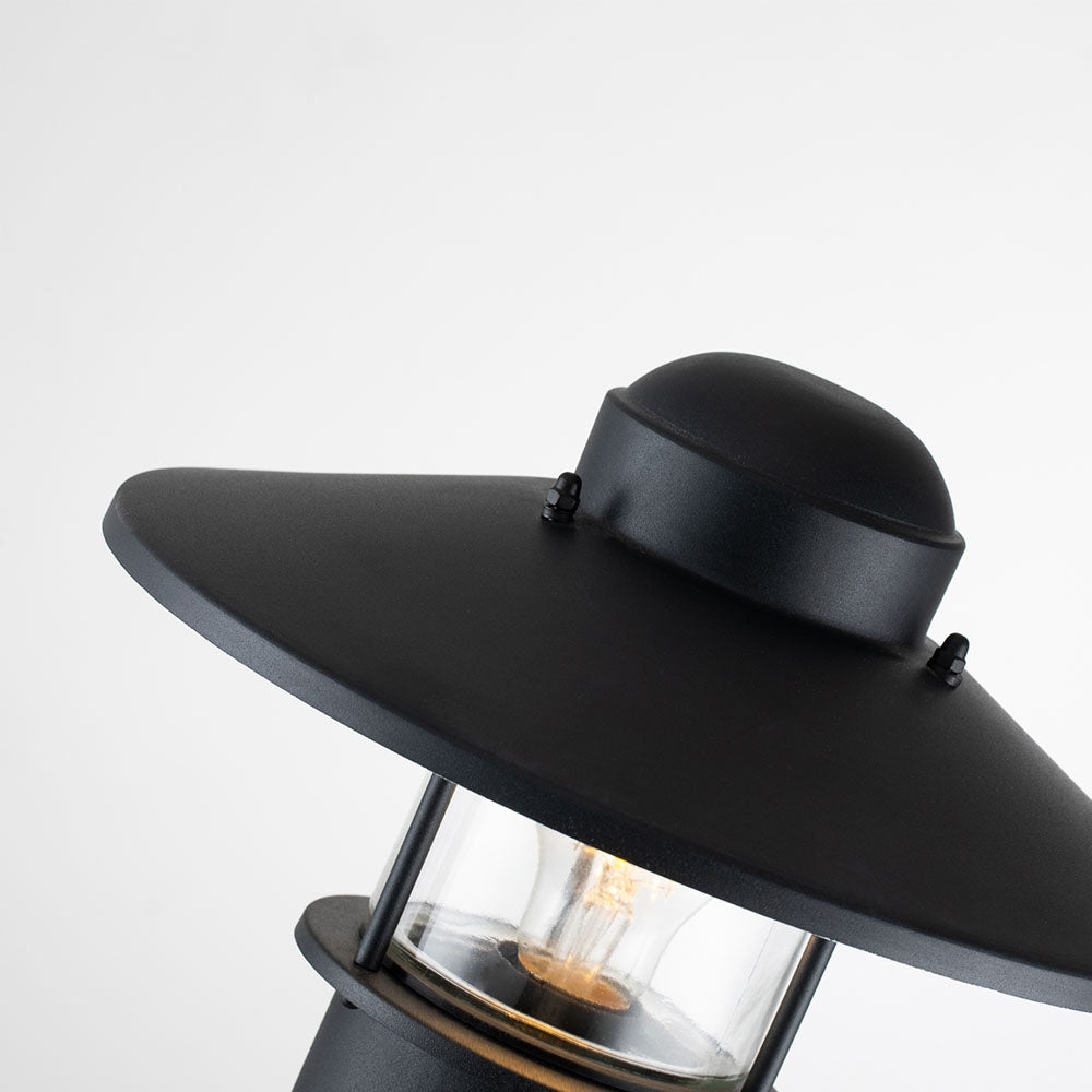 Klampenborg 1 Light Bollard - Black
