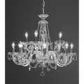 Kolin 18 Light Czech Crystal Chandelier Nickel Trim
