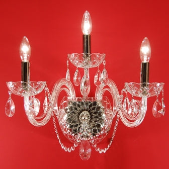 Kolin 3 Light Crystal Wall Nickel Trim
