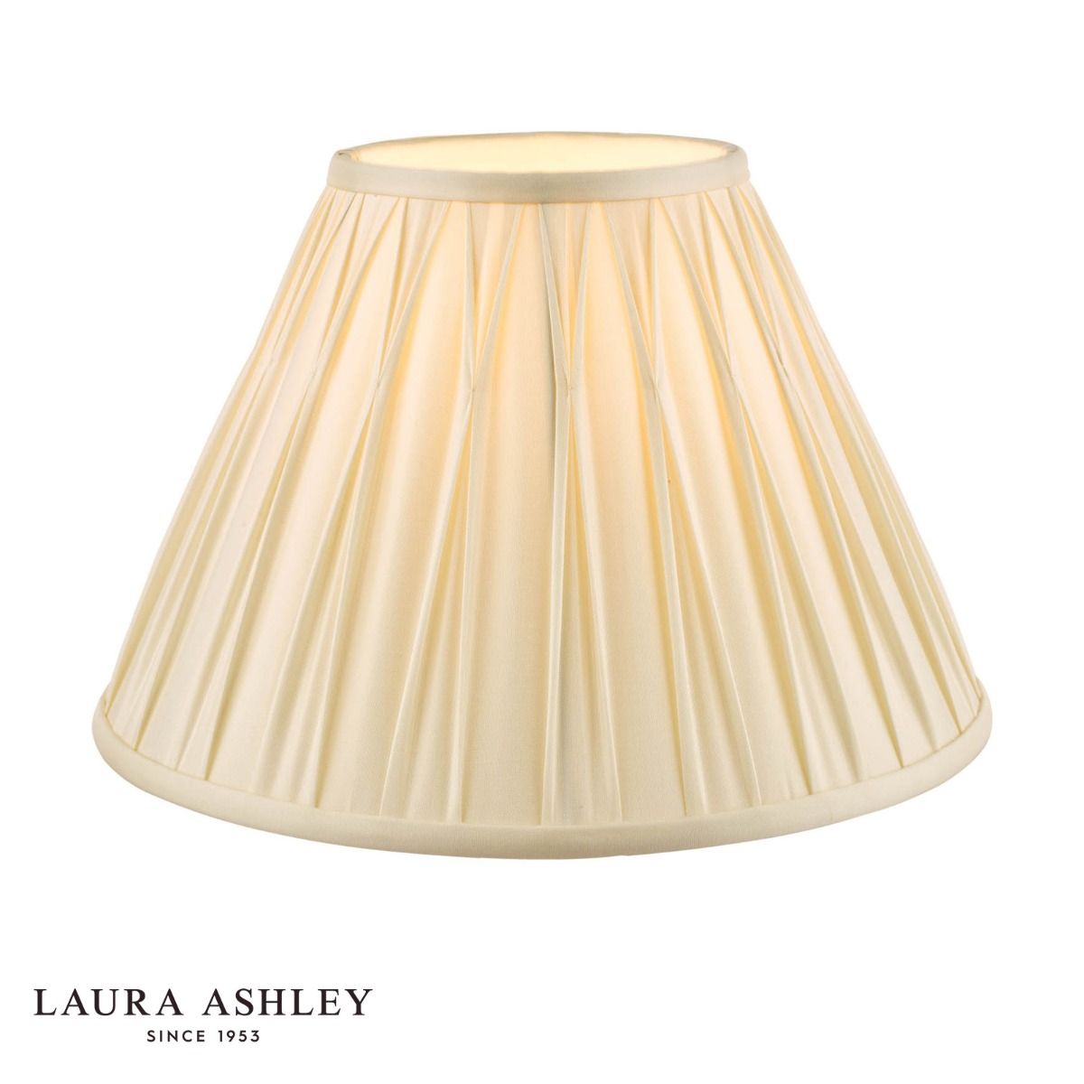 Laura Ashley Fenn Silk Empire Drum Shade Ivory 35cm/14 inch