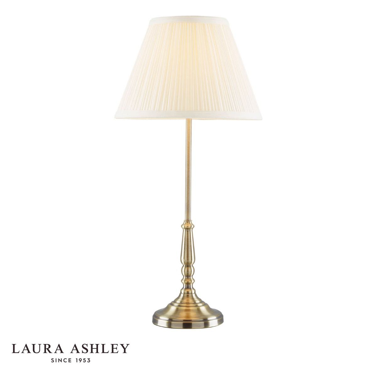 Laura Ashley Elliot Table Lamp Antique Brass With Shade