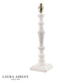 Laura Ashley Tate Wooden Table Lamp Distressed Off White Base Only