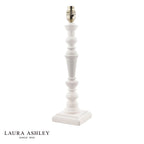Laura Ashley Tate Wooden Table Lamp Distressed Off White Base Only