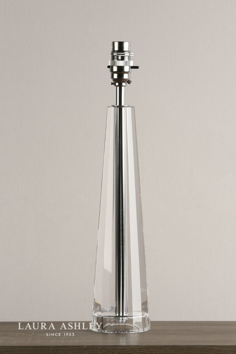 Laura Ashley Blake Medium Table Lamp Crystal Polished Chrome Base Only