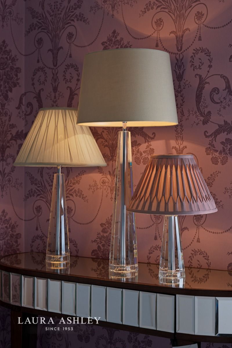 Laura Ashley Blake Large Table Lamp Crystal Polished Chrome Base Only
