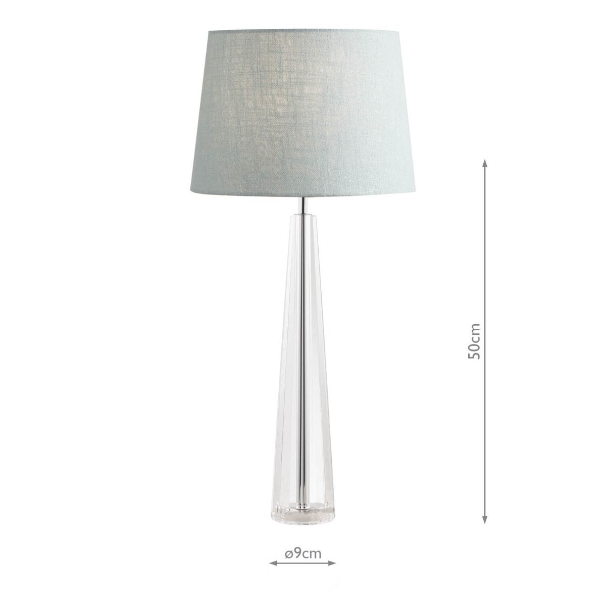 Laura Ashley Blake Large Table Lamp Crystal Polished Chrome Base Only