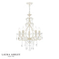 Laura Ashley Shamley 5lt Chandelier Matt White Glass