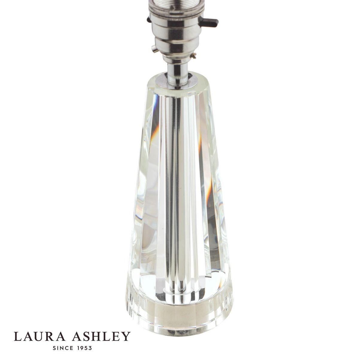 Laura Ashley Blake Small Table Lamp Crystal Polished Chrome Base Only