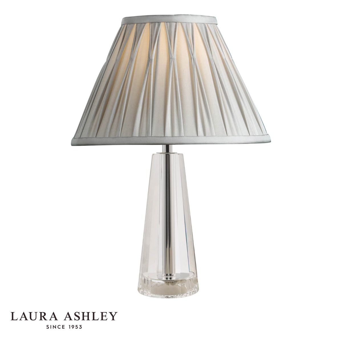 Laura Ashley Blake Small Table Lamp Crystal Polished Chrome Base Only
