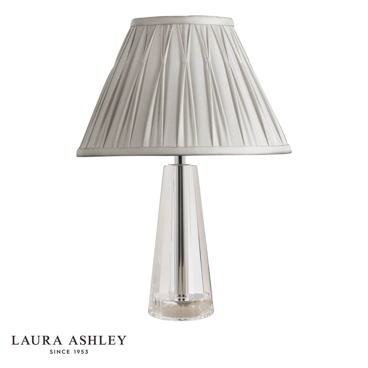 Laura Ashley Blake Small Table Lamp Crystal Polished Chrome Base Only
