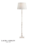 Laura Ashley Tate Wooden Floor Lamp Distressed Off White Base Only