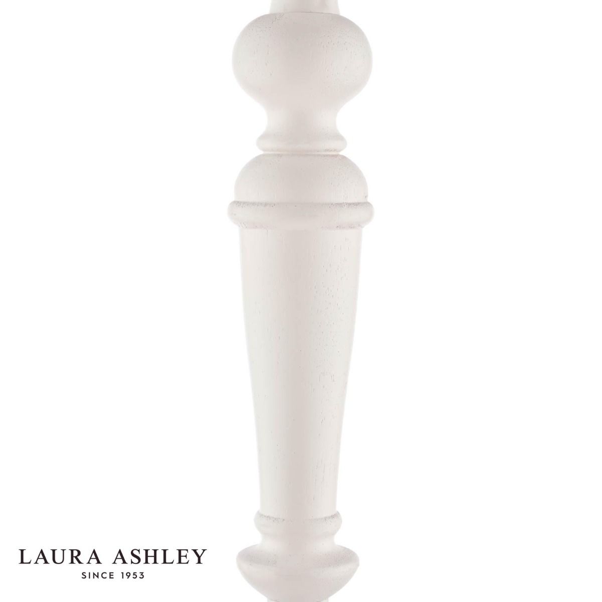 Laura Ashley Tate Wooden Floor Lamp Distressed Off White Base Only