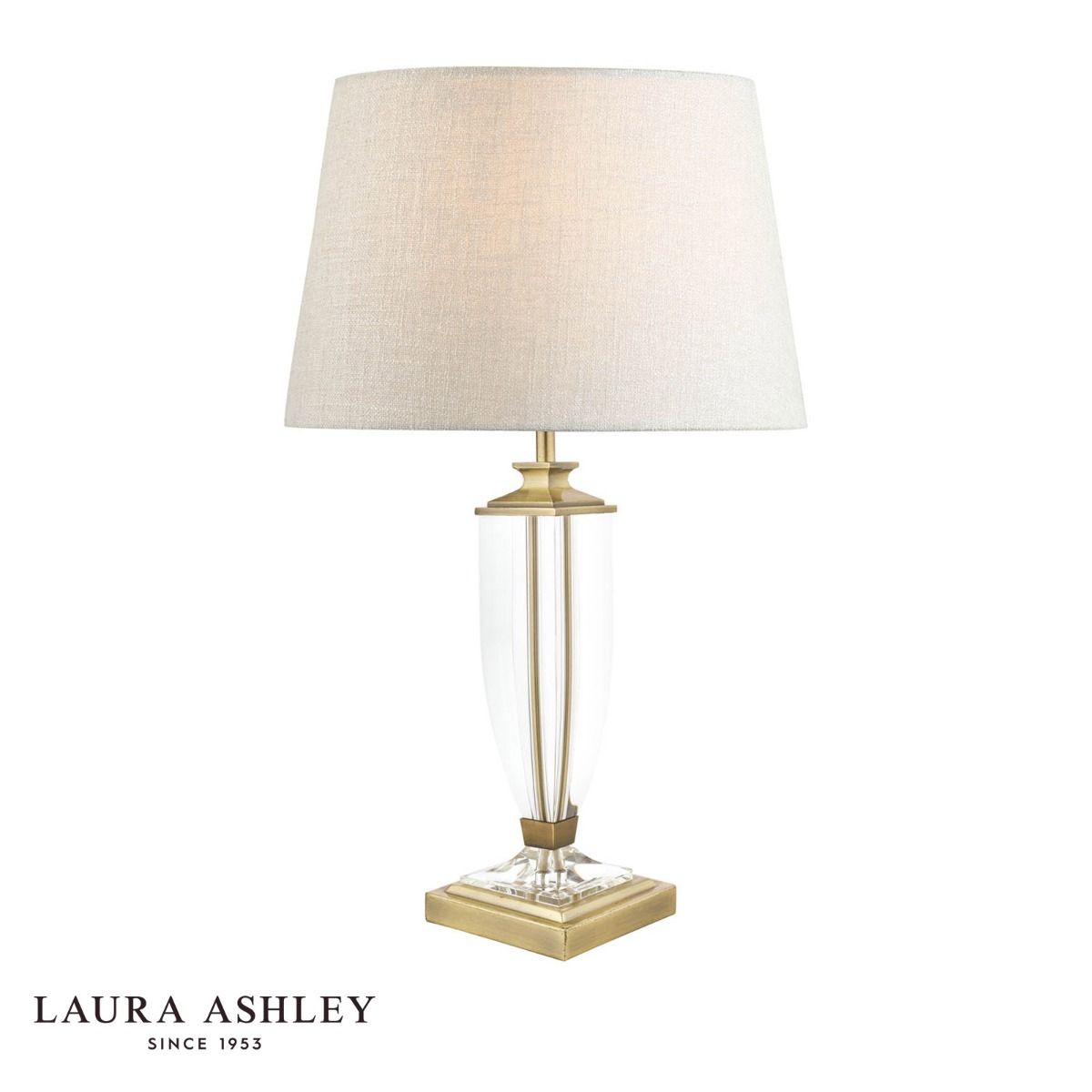 Laura Ashley Carson Medium Table Lamp Antique Brass & Crystal Base Only