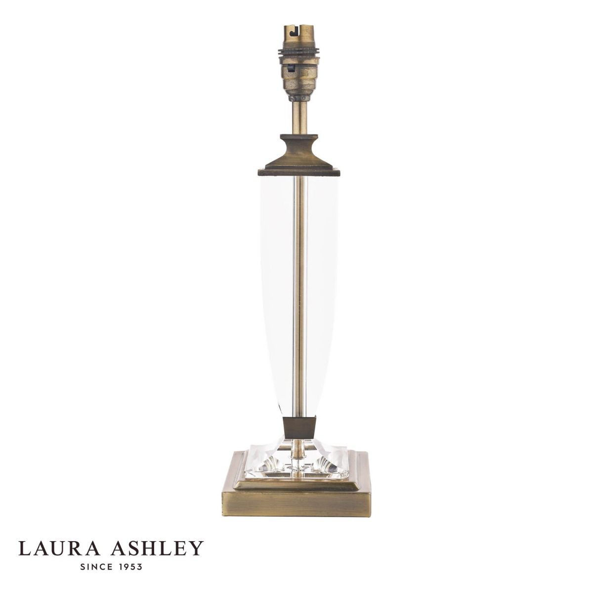 Laura Ashley Carson Medium Table Lamp Antique Brass & Crystal Base Only