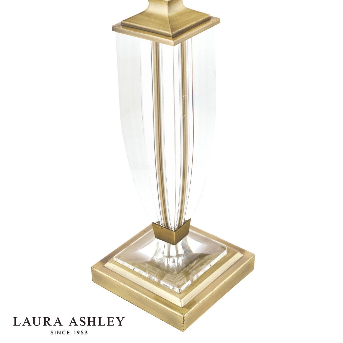 Laura Ashley Carson Medium Table Lamp Antique Brass & Crystal Base Only