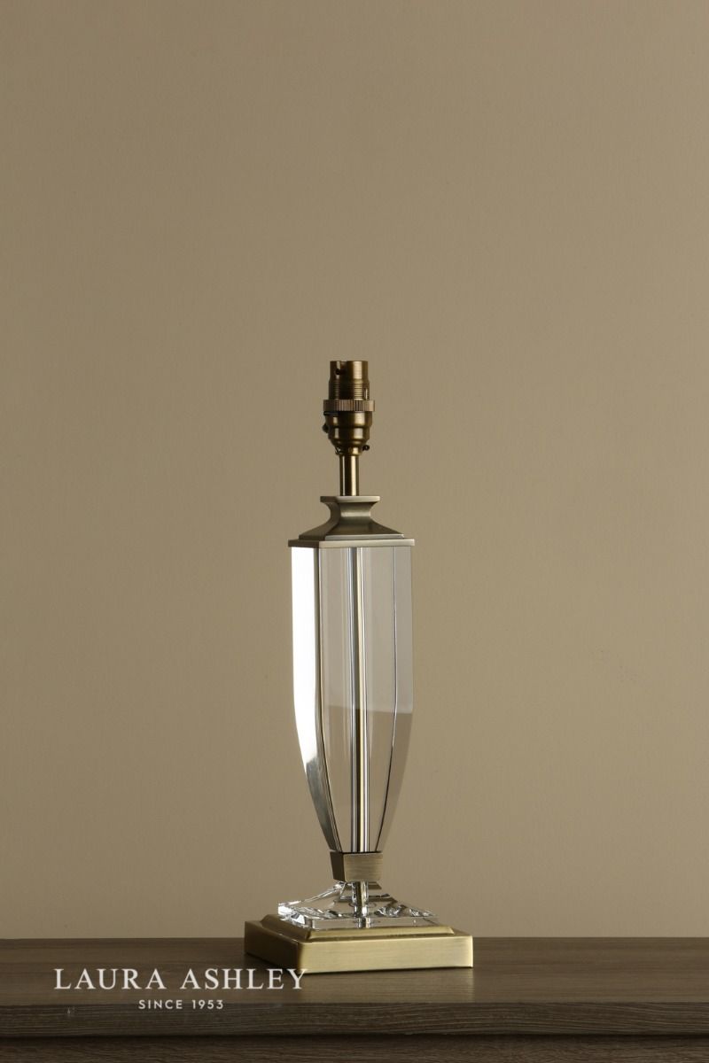 Laura Ashley Carson Medium Table Lamp Antique Brass & Crystal Base Only