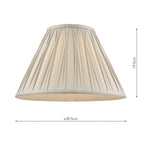 Laura Ashley Fenn Silk Empire Drum Shade Silver 30cm/12 inch
