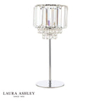 Laura Ashley Vienna Table Lamp Polished Chrome and Crystal
