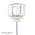 Laura Ashley Vienna Table Lamp Polished Chrome and Crystal