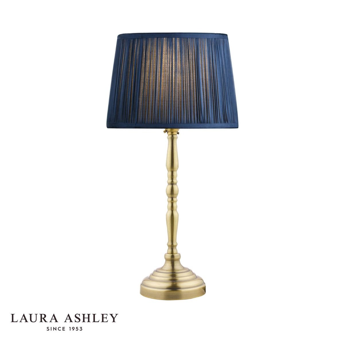 Laura Ashley Corey Antique Brass Candlestick Table Lamp Base Only