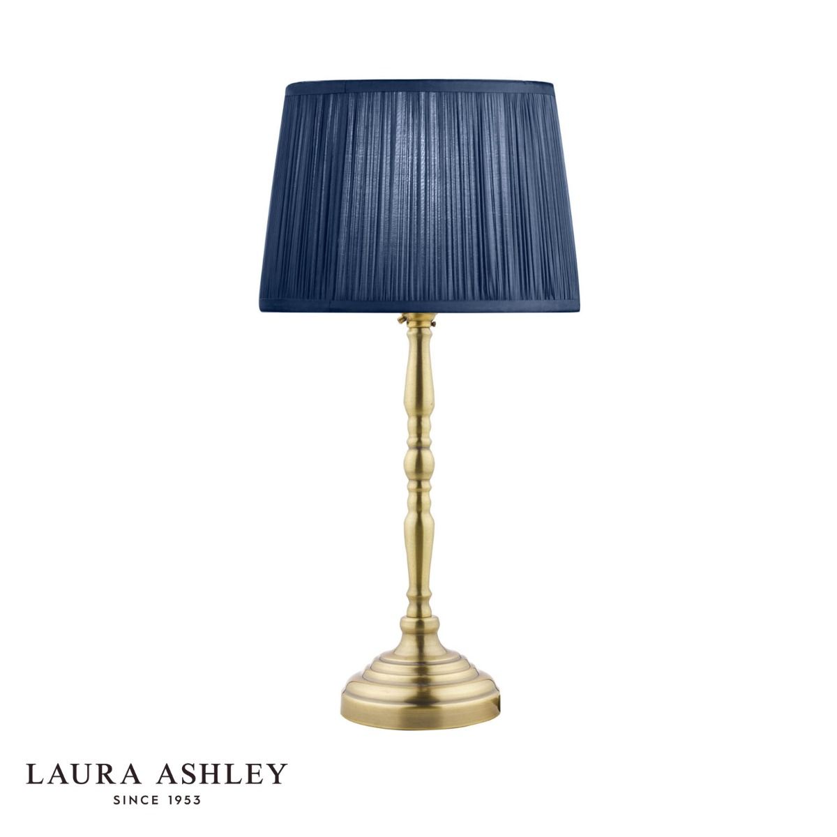Laura Ashley Corey Antique Brass Candlestick Table Lamp Base Only