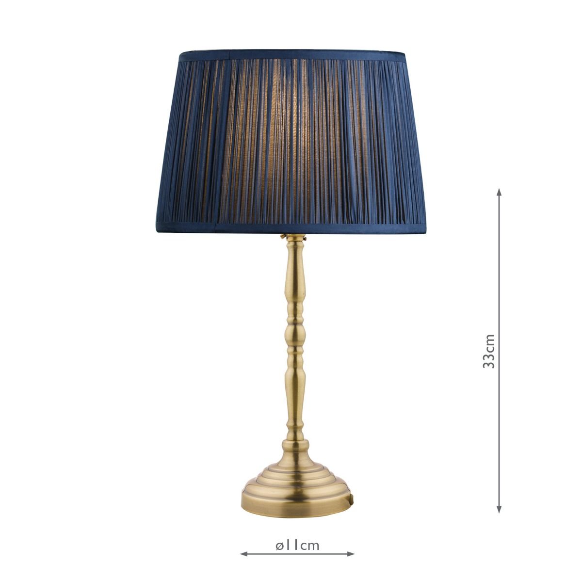 Laura Ashley Corey Antique Brass Candlestick Table Lamp Base Only