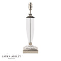 Laura Ashley Carson Medium Table Lamp Polished Nickel & Crystal Base Only