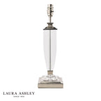 Laura Ashley Carson Medium Table Lamp Polished Nickel & Crystal Base Only
