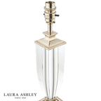 Laura Ashley Carson Medium Table Lamp Polished Nickel & Crystal Base Only