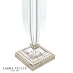 Laura Ashley Carson Medium Table Lamp Polished Nickel & Crystal Base Only