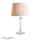 Laura Ashley Carson Medium Table Lamp Polished Nickel & Crystal Base Only