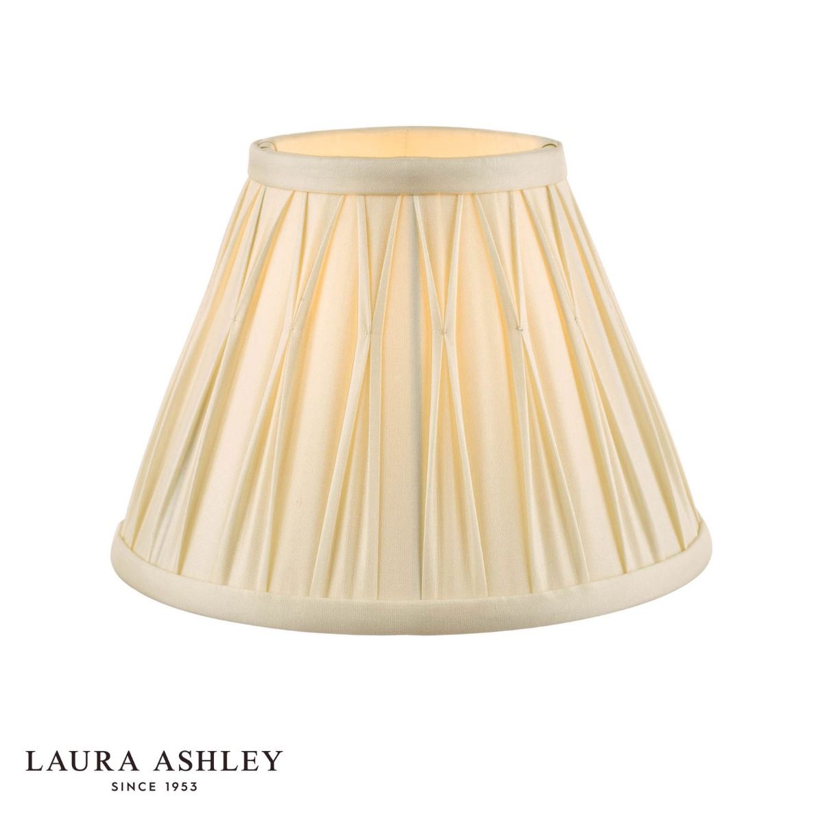 Laura Ashley Fenn Silk Empire Drum Shade Ivory 20cm/8 inch