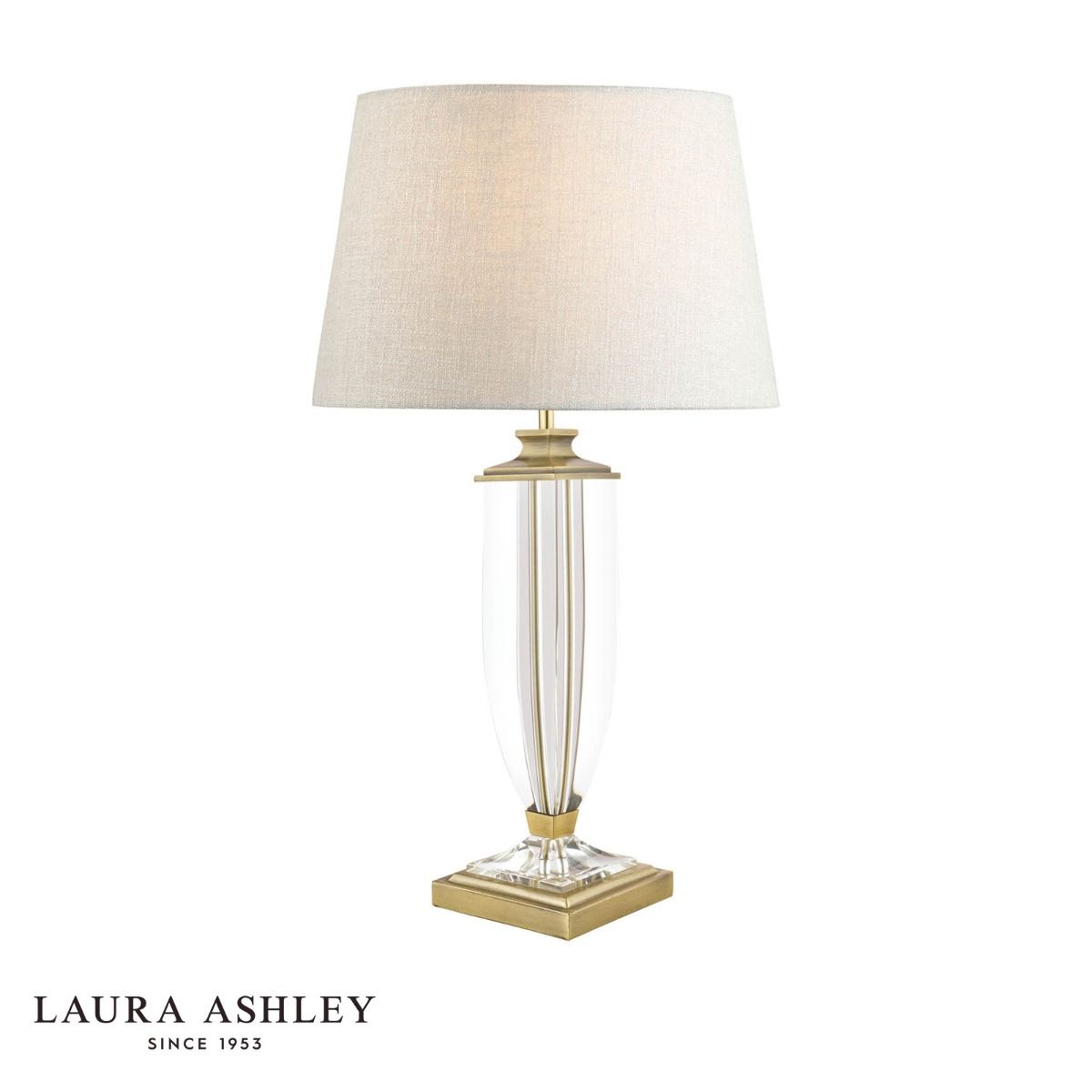 Laura Ashley Carson Large Table Lamp Antique Brass & Crystal Base Only