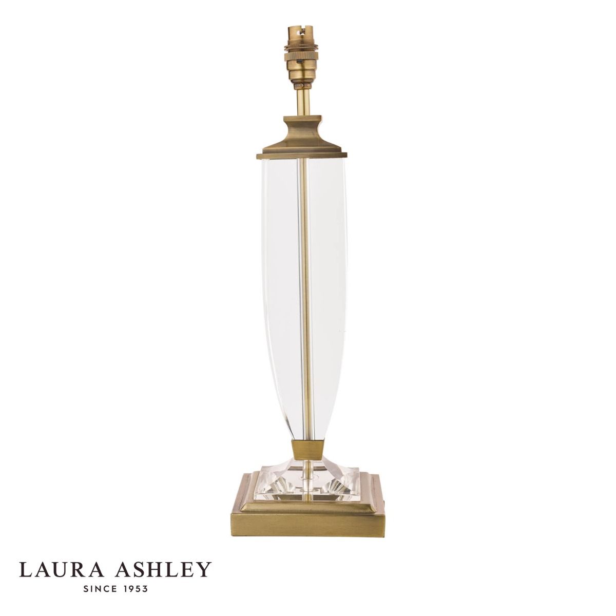 Laura Ashley Carson Large Table Lamp Antique Brass & Crystal Base Only