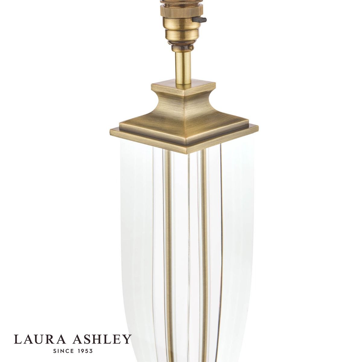 Laura Ashley Carson Large Table Lamp Antique Brass & Crystal Base Only