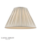 Laura Ashley Fenn Silk Empire Drum Shade Silver 25cm/10 inch