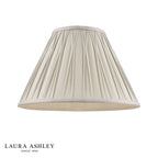 Laura Ashley Fenn Silk Empire Drum Shade Silver 25cm/10 inch